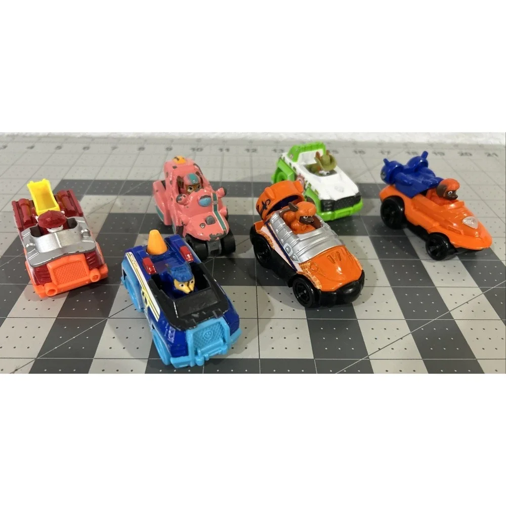 Paw Patrol Mighty Pups Super Paws Set TRUE METAL Car Assortment Lot of 6 toy car